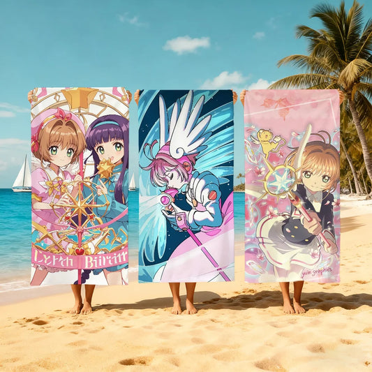 Cardcaptor Sakura Anime Quick-Dry Beach Towel | Soft & Absorbent Anime Beach Towel Peaceful Pleasures Health and Wellness