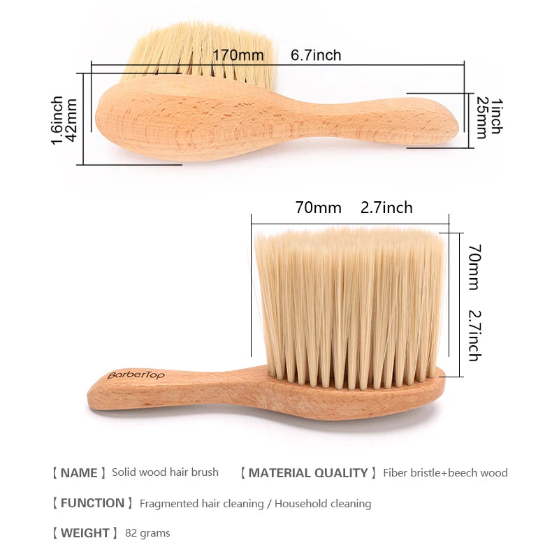 Barber Shop Neck And Facial Cleaning Brush Handheld Long Hair Brush Hair And Beard Brush Salon Hairdressing Styling Tools Peaceful Pleasures Health and Wellness