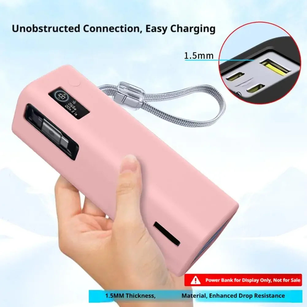 For Baseus 25000mAh Power Bank Silicone Case Bag Anti-collision Anti-touch 360° All-round Protection Sleeve Carrying Travel Case Peaceful Pleasures Health and Wellness