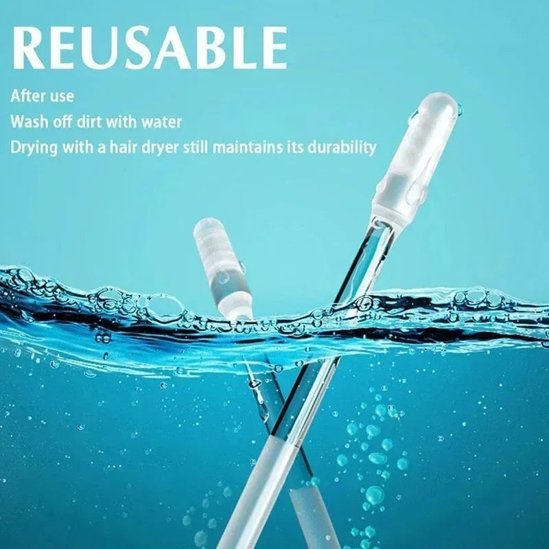 Disposable Sticky Ear Swabs Pick Reusable Ear Cleaner Soft Silicone Ear Wax Removal Tool Earwax Remover For Olders Adult Kid Peaceful Pleasures Health and Wellness