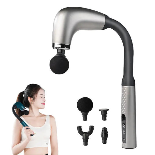 2025 New Smart Fascia Gun Electric Massager Massage Hammer Electric Fascia Gun Home Handheld Hammer Back Artifact Christmas Gift Peaceful Pleasures Health and Wellness