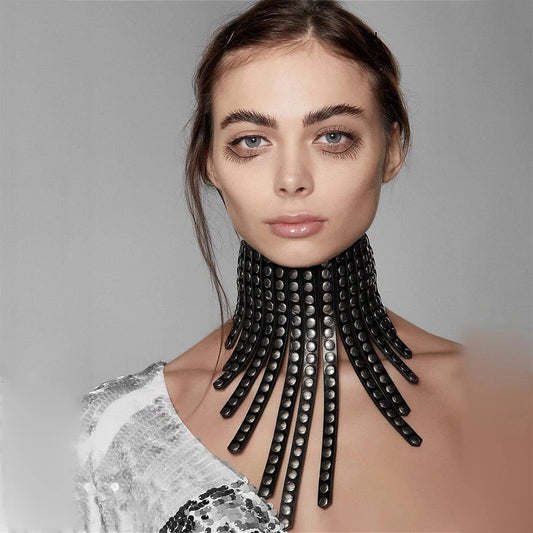 Sexy O-ring Choker Black Adjustable Leather Punk Metal Women Kitty Peaceful Pleasures Health and Wellness XQ-097