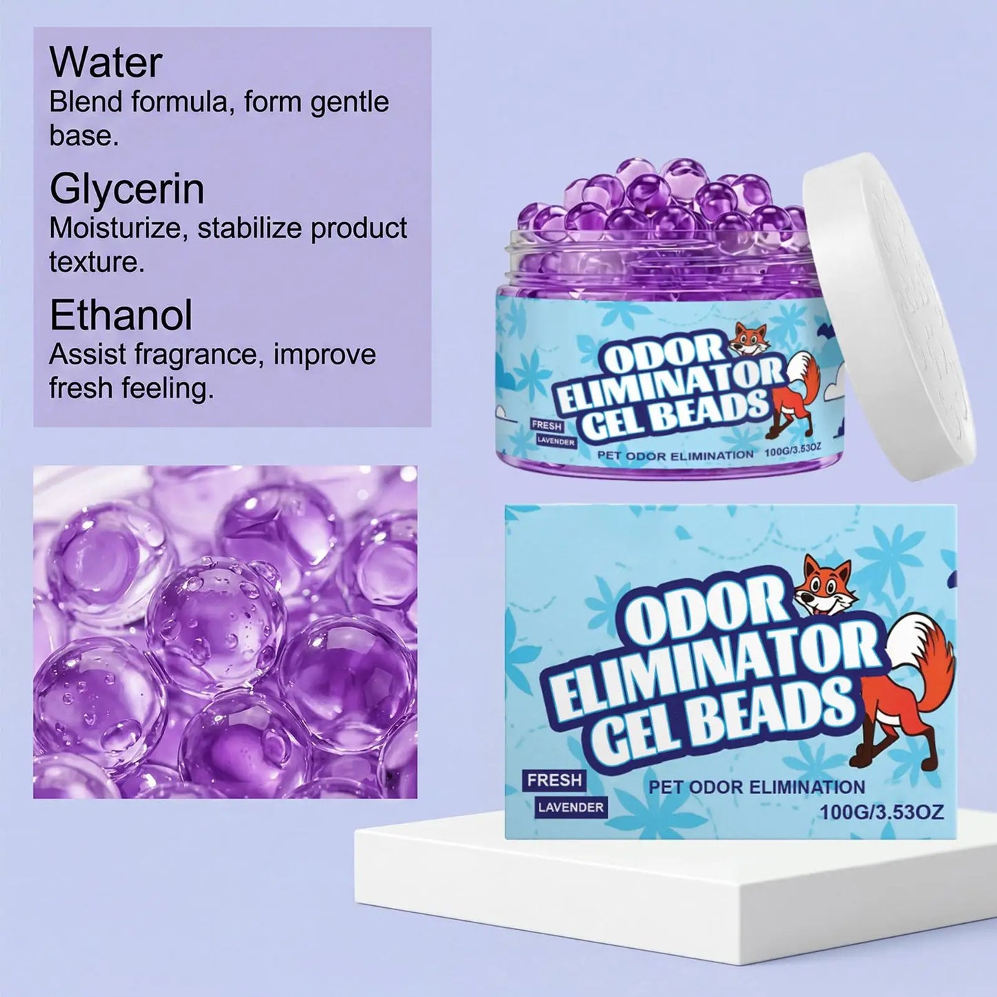 Long Lasting Gel Odor Eliminator Scented Deodorizer Beads Air Freshener For Bedroom Bathroom Kitchen Office, Closet Garage Peaceful Pleasures Health and Wellness
