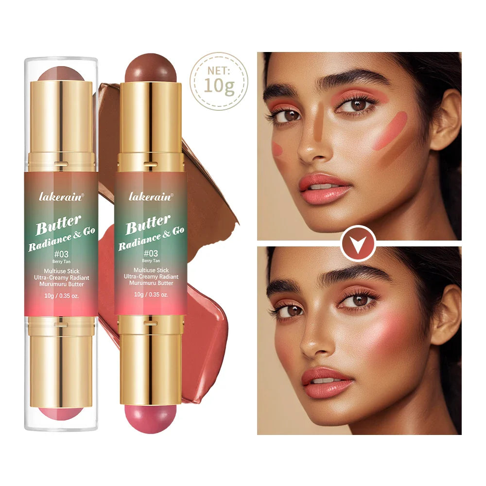 Lakerain Butter Glow Dual Bronzer & Blush Stick – 4 Shades