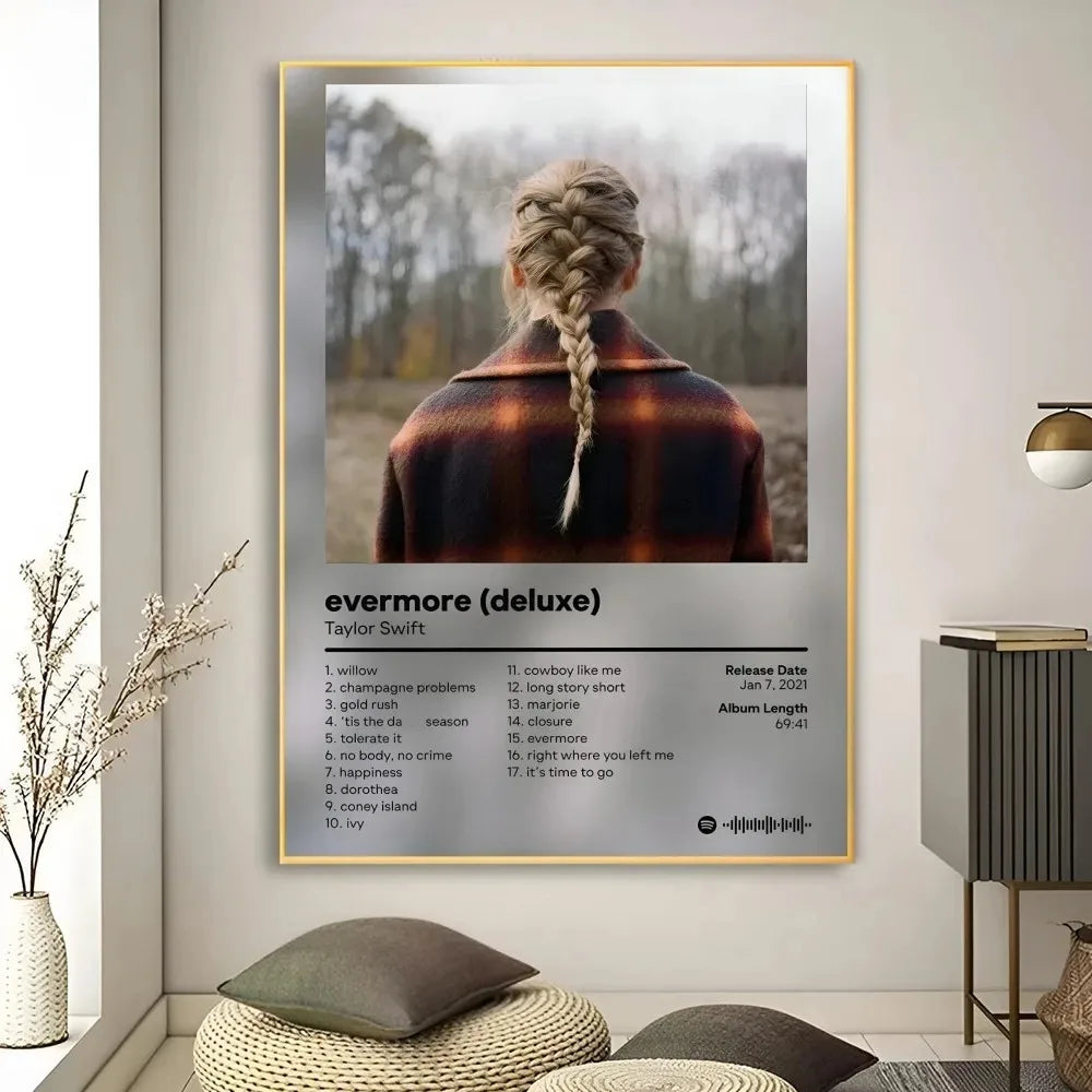 Taylor Swift Album Canvas Wall Art Poster | Evermore Speak Now