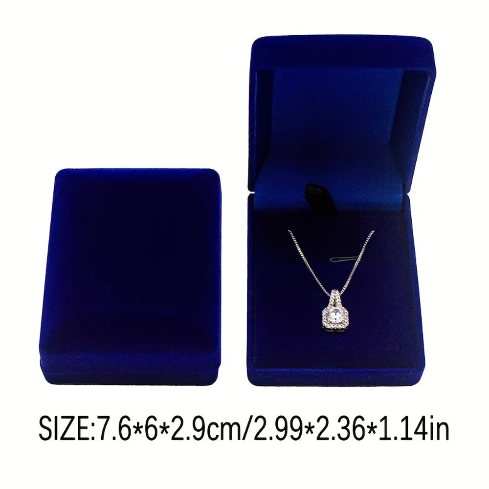 Velvet Necklace Pendant Gift Box | Small Jewelry Display Case