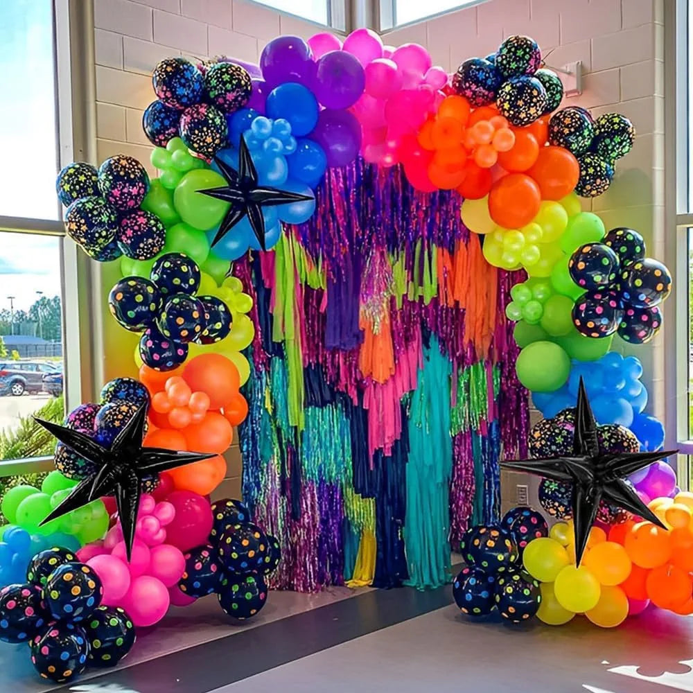 100PCS Fluorescent Balloons Glow In The Dark Luminous Dots Latex Balloon For Birthday Wedding Party Decoration Kids Gifts Toys Peaceful Pleasures Health and Wellness 160PCS Mix 10inch