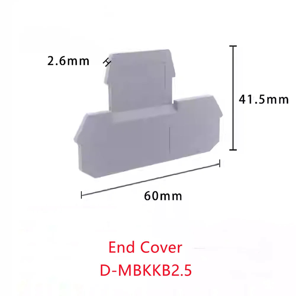 10Pcs MBKKB2.5 Double-layer Wiring Terminal Block,Universal Feed-Through Plug MBKKB-2.5 Double Level Din Rail Terminal Block Peaceful Pleasures Health and Wellness End Cover D-MBKKB2.5