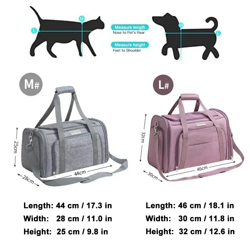 Truelove Nylon Oxford Large Space Comfortable Travel Foldable Hook Pet Carrier Bag Portable Puppy Cat Carrier Backpack TLX4971 Peaceful Pleasures Health and Wellness