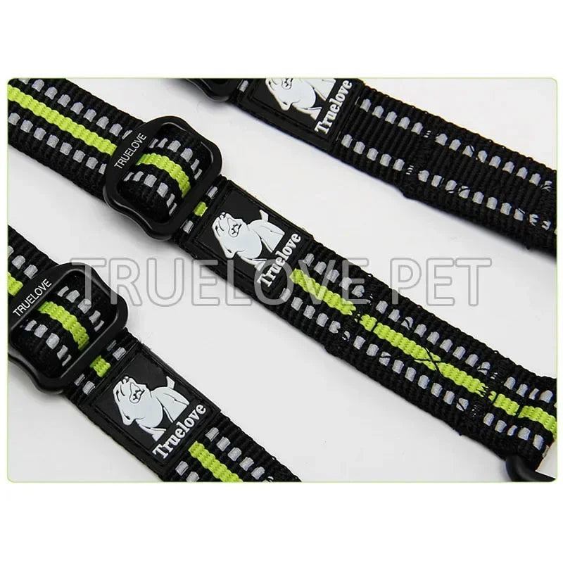 Truelove Reflective Nylon Double Dog Leash For Two Dogs Coupler No Tangle Pet Leash For All breed Training Running Dropshipping Peaceful Pleasures Health and Wellness