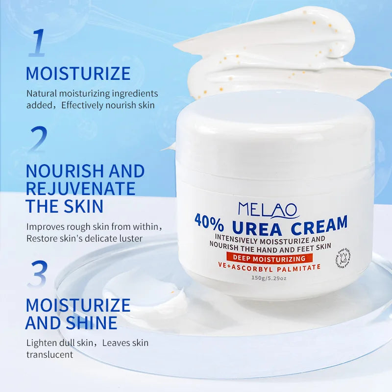 Foot Cream Urea Cream 40% plus Salicylic Acid 2% Soften Cracked Feet Moisturizing Gentle Exfoliating Daily Foot Care Solution Peaceful Pleasures Health and Wellness