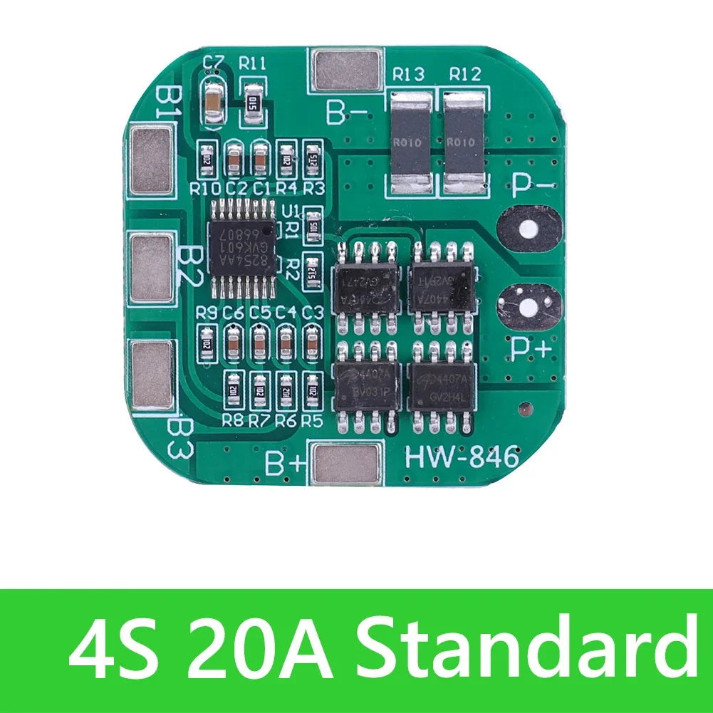 3S 4S 20A 40A 60A Li-ion Lithium Battery Charger Protection Board 18650 BMS Drill Motor 11.1V 12.6V/14.8V 16.8V Enhance/Balance Peaceful Pleasures Health and Wellness 4S 20A Standard
