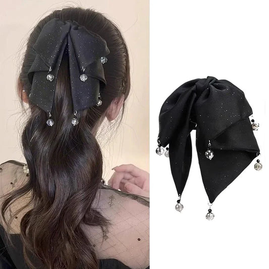 Rhinestone Bow Hair Claw Clip – Lace Shark Clip for Women Hair Claw Clip Oasis Select