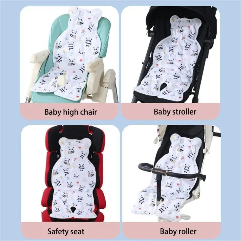 Cartoon Baby Stroller Cooling Pad | Breathable Pushchair Cushion
