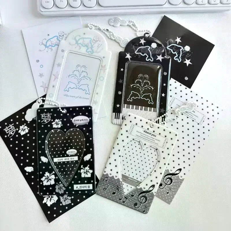 Kpop Photocard Holder Transparent Display Case & Keychain