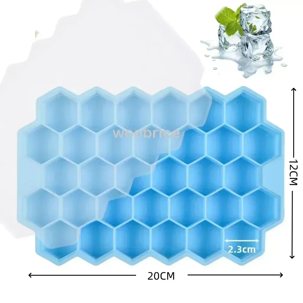 Silicone Honeycomb Ice Cube Tray – 37-Cavity BPA-Free Mold
