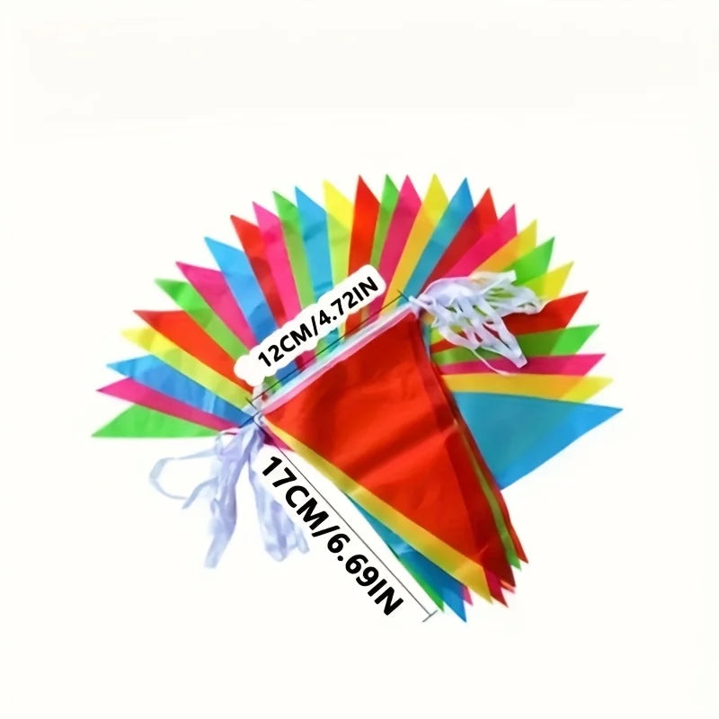 Colorful Triangle Pennant Banner Flags – Party Garland Bulk Pack Party Pennant Flags Peaceful Pleasures Health and Wellness