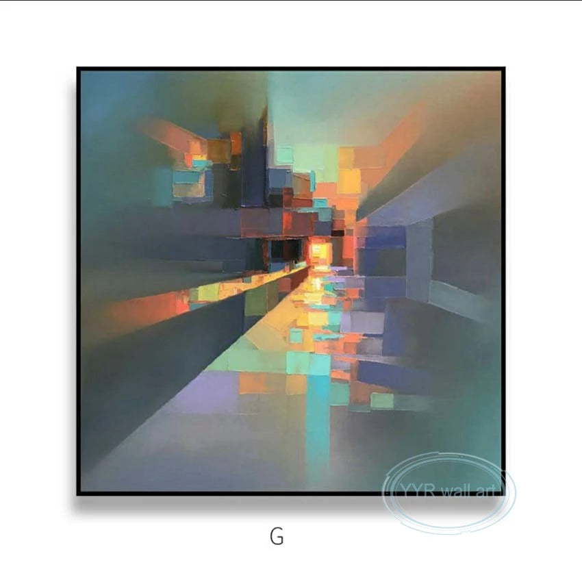 Abstract Art Oil Painting Handmade Canvas Hanging Poster Modern Combination Decorative Mural For Living Room Bedroom Restaurant Peaceful Pleasures Health and Wellness no frame 1 High80cmx120cm