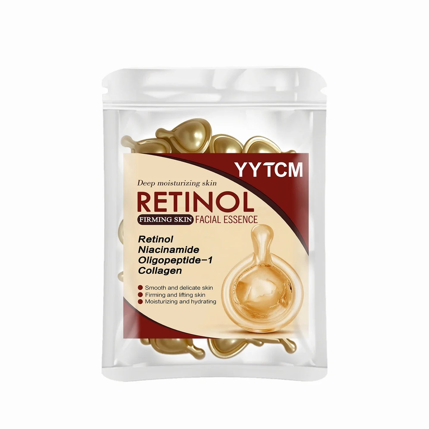 Retinol Face Serum Capsules – Collagen, Niacinamide | 30 Caps