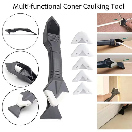 3 In 1 Plastic Scraper Sealant Smooth Remover Tool Set Caulking Finisher Smooth Grout Kit Floor Mould Removal Hand Tools Set Peaceful Pleasures Health and Wellness