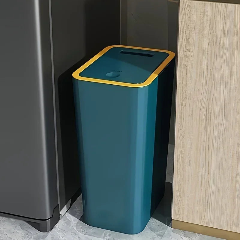 10L One-Touch Odor-Proof Trash Can – Leakproof Kitchen & Bathroom Bin