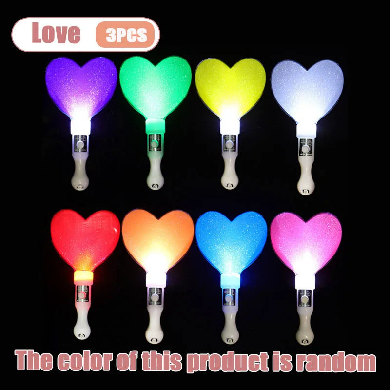 Glow Stick Star & Heart Light-Up Wand | Party Concert Baton