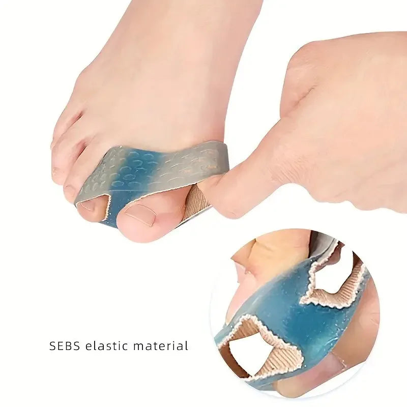 1PC Double Toe Separator, Hallux Valgus Overlapping Toe Separator, Male And Female Fiber Double Hole Toe Orthosis Cuttable Peaceful Pleasures Health and Wellness