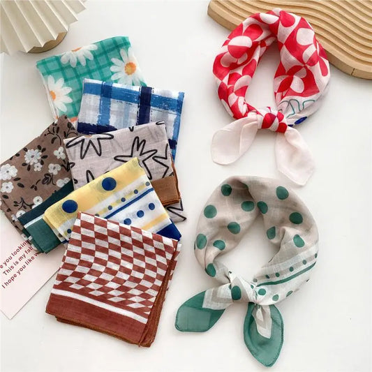 58cm Square Scarf – Handkerchief Print Neck, Hair & Bag Wrap Square Fashion Scarf Oasis Select