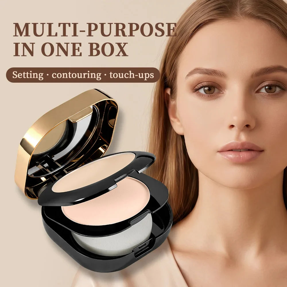 Double Layer Matte Pressed Powder – Oil Control, Long-Lasting