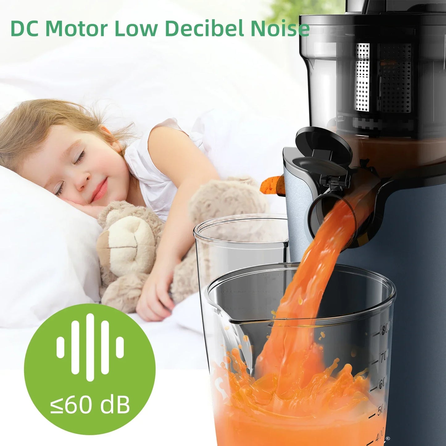 BioloMix Cold Press Juicer – 78mm Feed Chute, 200W DC Motor, BPA-Free Tritan Peaceful Pleasures Health and Wellness