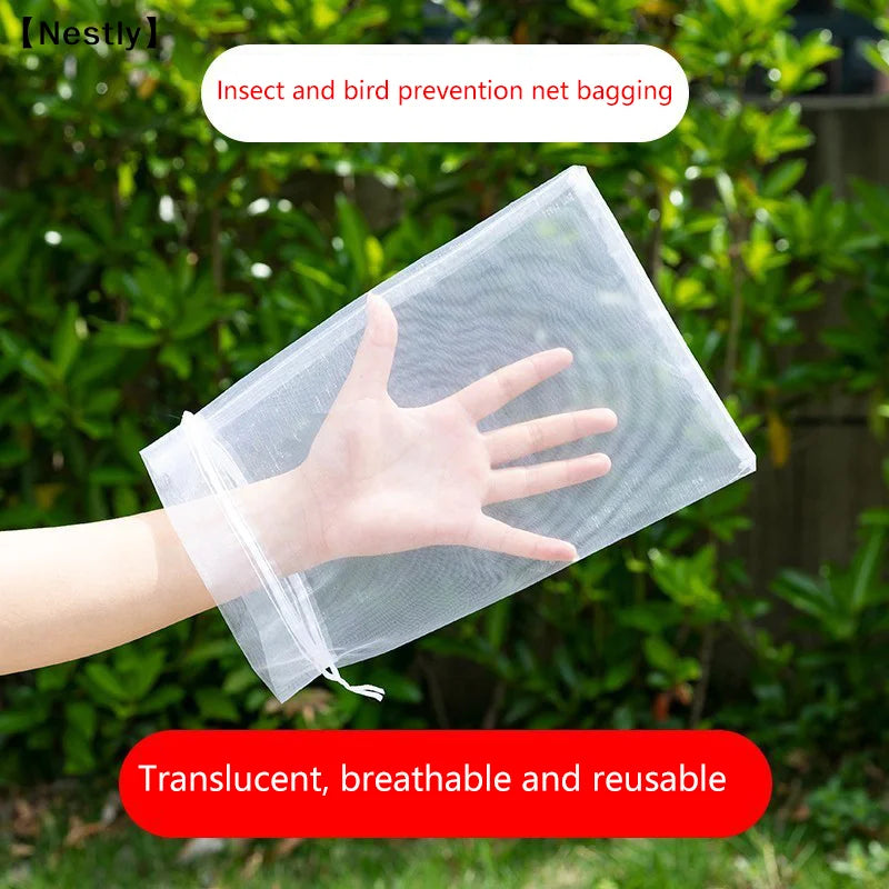 50Pcs Grapes Fruit Protection Bags Pest Control Anti-Bird Garden Netting Bags Mesh Agricultural Tree Garden Tool Bags〔Nest〕 Peaceful Pleasures Health and Wellness
