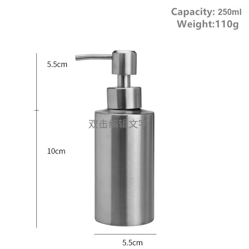 304 Stainless Steel Soap Dispenser – Silver & Rose Gold | 250–550ml