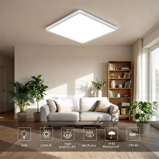 Square Ultrathin LED Ceiling Light 24W 36W – Dimmable Modern