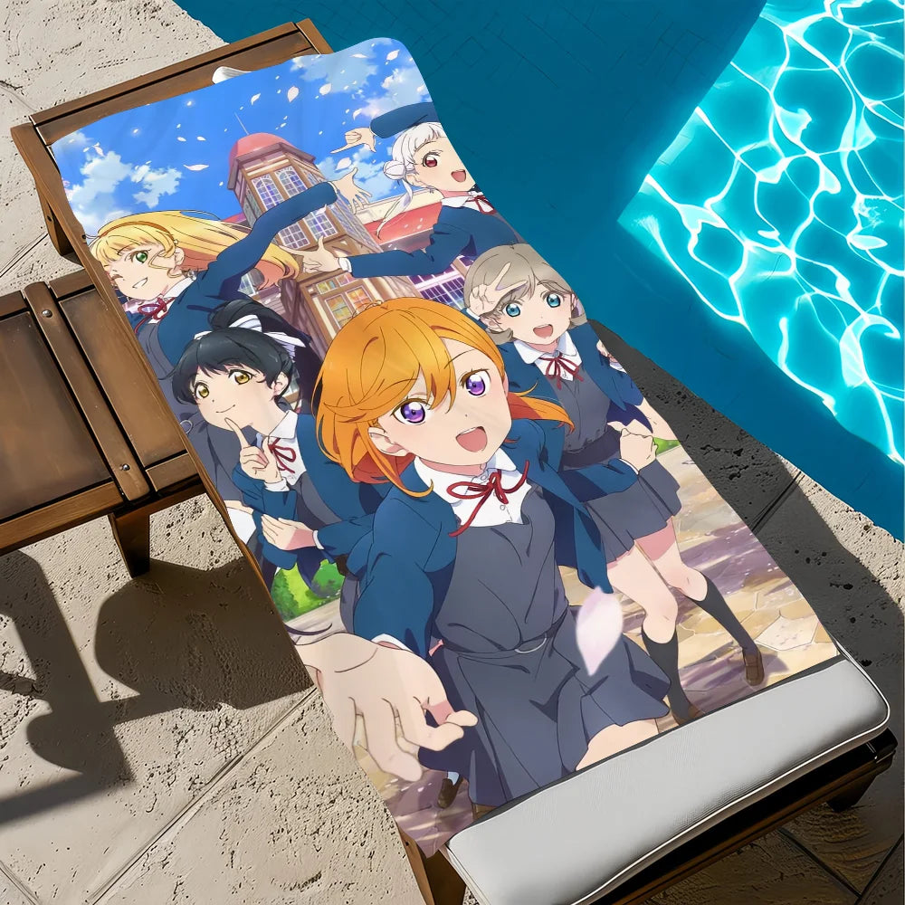 Anime Quick-Dry Beach Towel | Soft Microfiber Pool & Travel Quick-Dry Beach Towel Peaceful Pleasures Health and Wellness z3 STJ80x160CM