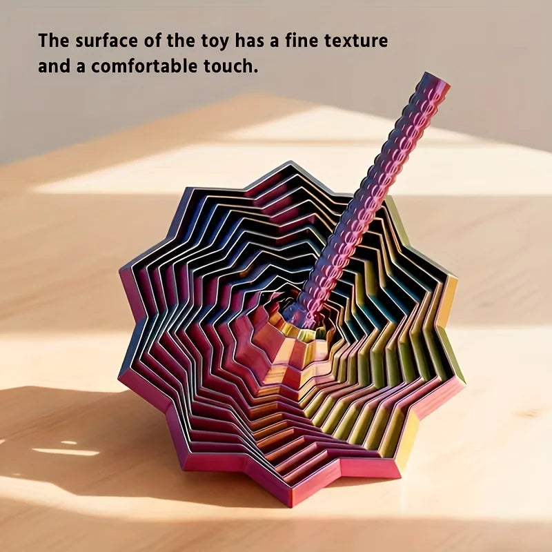 Expand your senses: Relaxing Star Shape 3D Printed Novelty Gyroscope, Finger Toy, Desk Decoration, Eight-sided Handle Fun Adult Peaceful Pleasures Health and Wellness