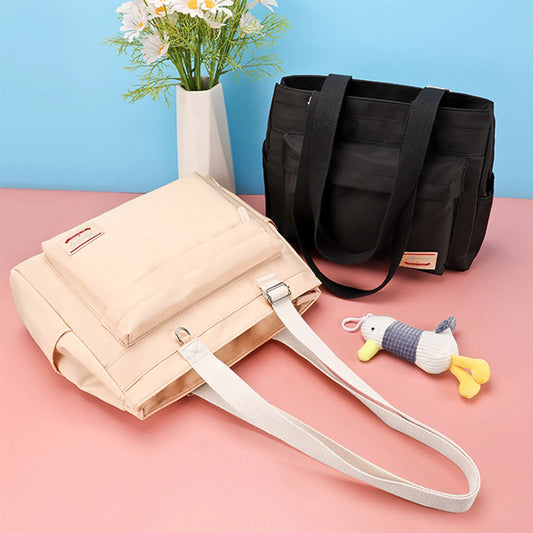 Large Capacity Laptop Bag with Adjustable Shoulder Strap Side Pockets for Travel Business Trip Daily Work Peaceful Pleasures Health and Wellness