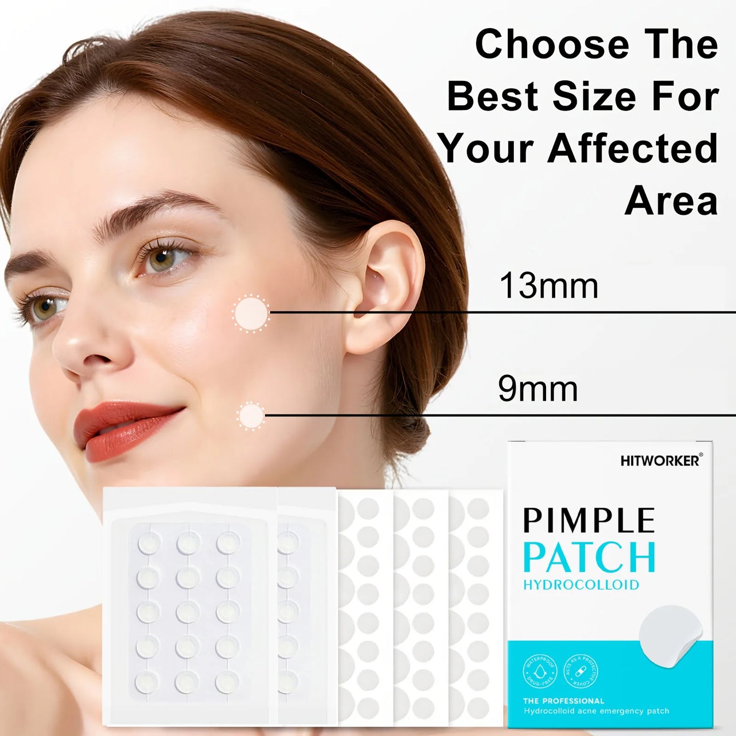 138-Pack Invisible Hydrocolloid Acne Patches – All Skin Types