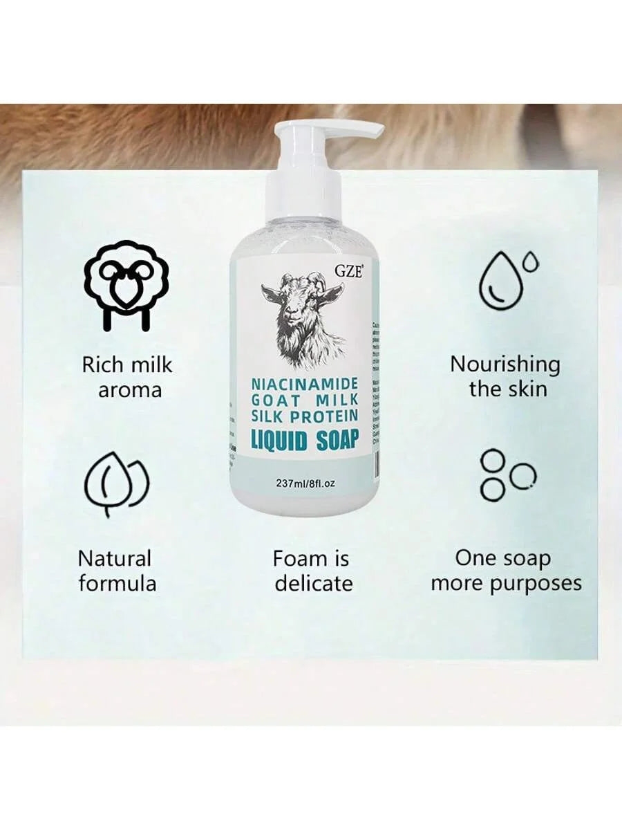 GZE Niacinamide Goat Milk Silk Protein Body Wash | pH-Balanced
