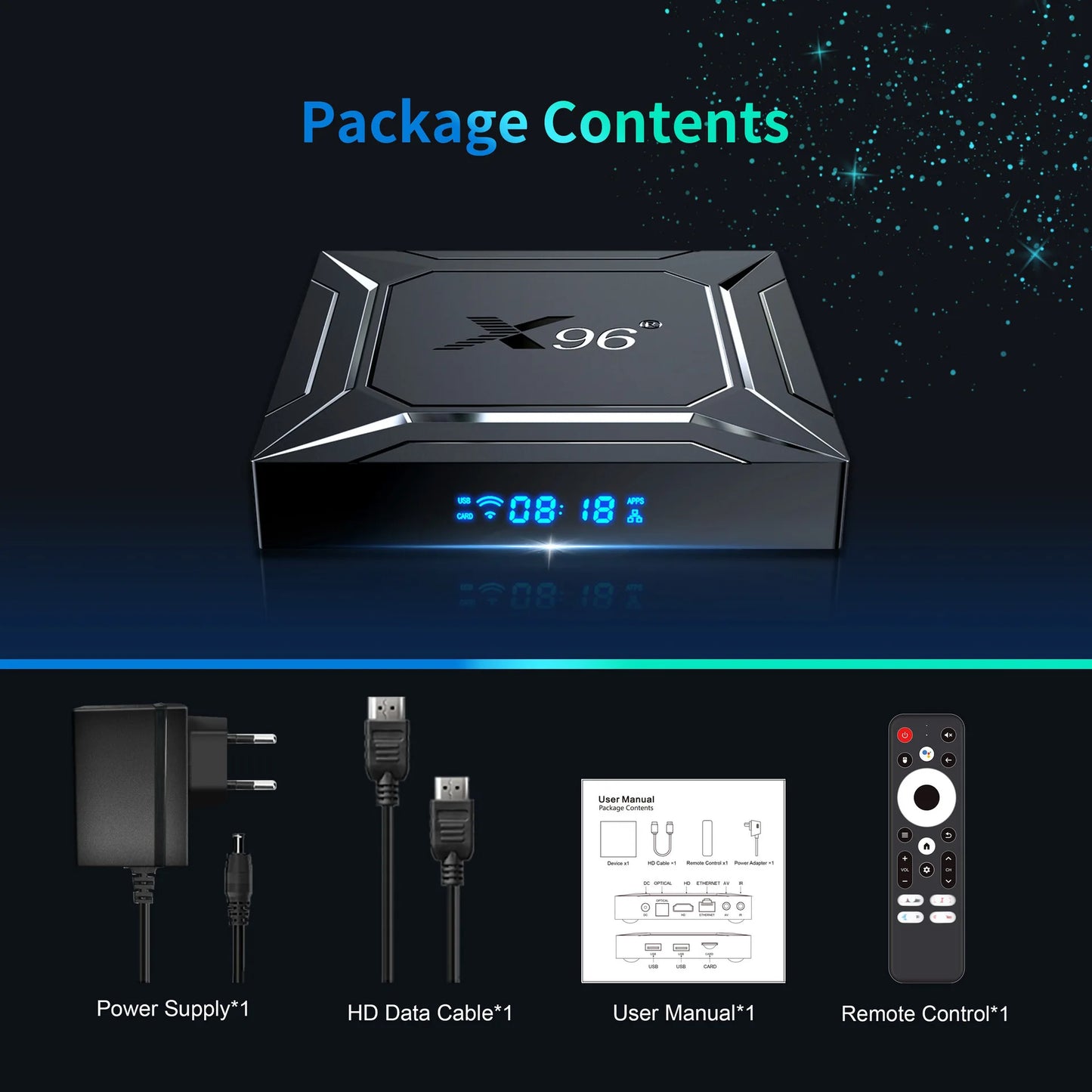 X96 M200 Smart TV Box Amlogic S905X5M Android 14 2.4G/5G Dual WiFi BT5.X 1000M Ethernet 4K Media Player Set Top Box ﻿ Peaceful Pleasures Health and Wellness X96 M200 2G 16G US Plug