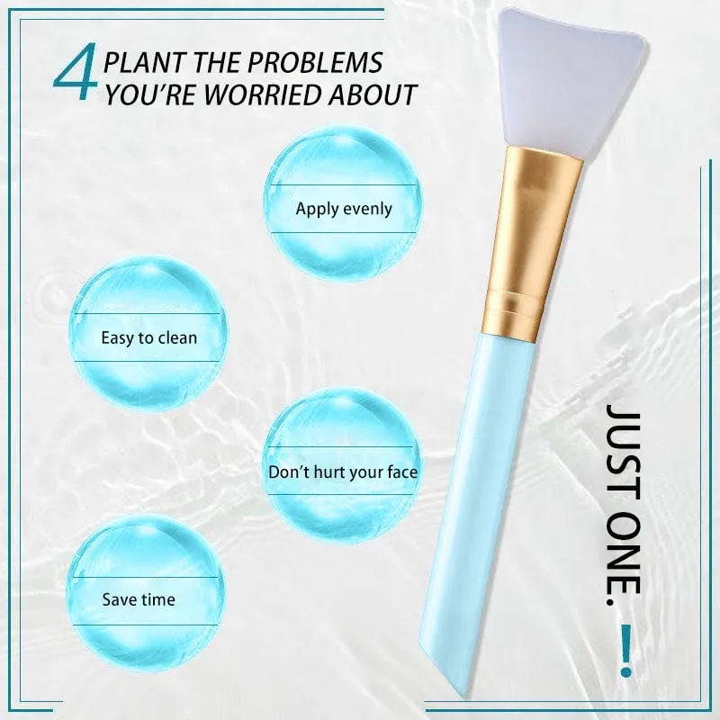 Silicone Face Mask Applicator Brush | Soft DIY Mud Mask Tool
