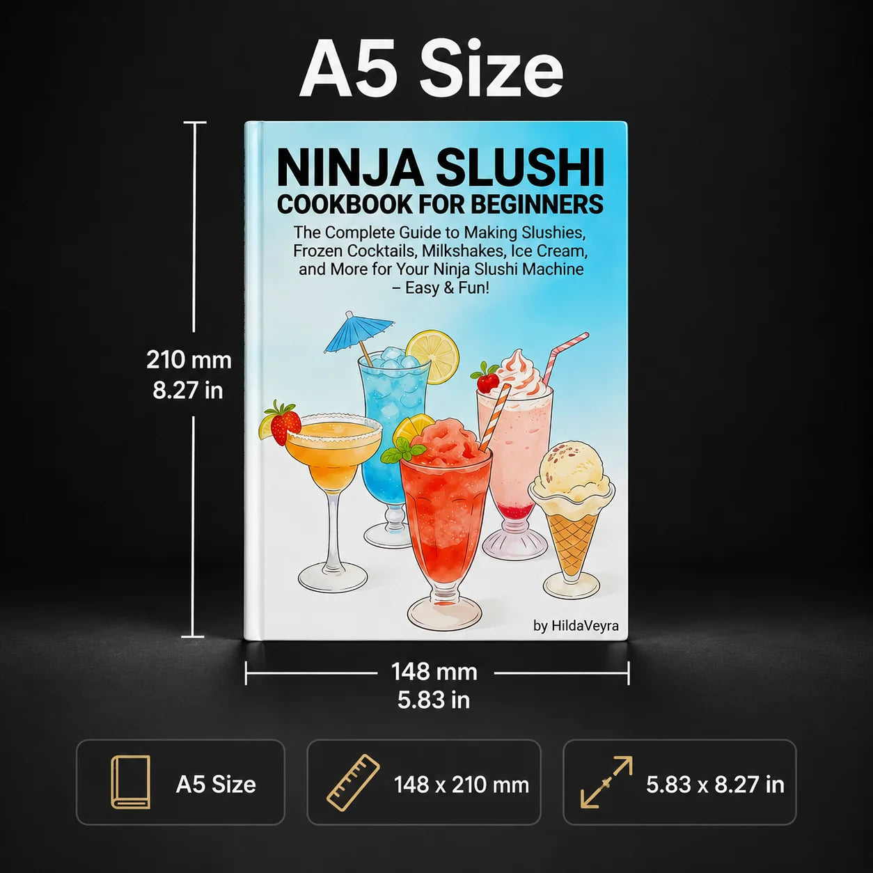 Ninja Slushi Cookbook A5 Guide Beginners Slushies Milkshakes Ice