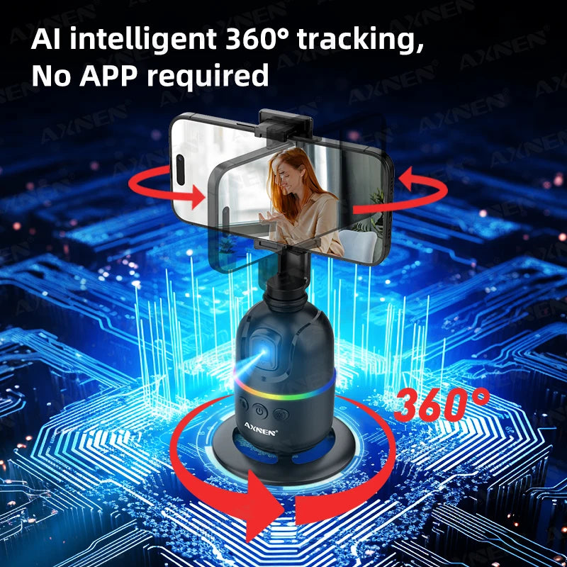 AI Face Tracking Gimbal – 360° Auto Rotate Phone Stabilizer Peaceful Pleasures Health and Wellness
