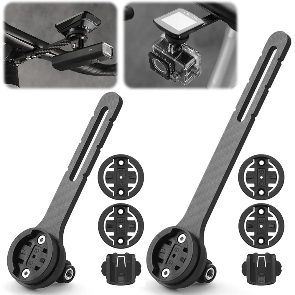 Carbon Fiber Bike Computer Mount – Garmin & Bryton Compatible Peaceful Pleasures Health and Wellness