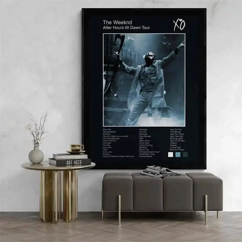 The Weeknd Canvas Wall Art | Starboy Hip Hop Poster Print
