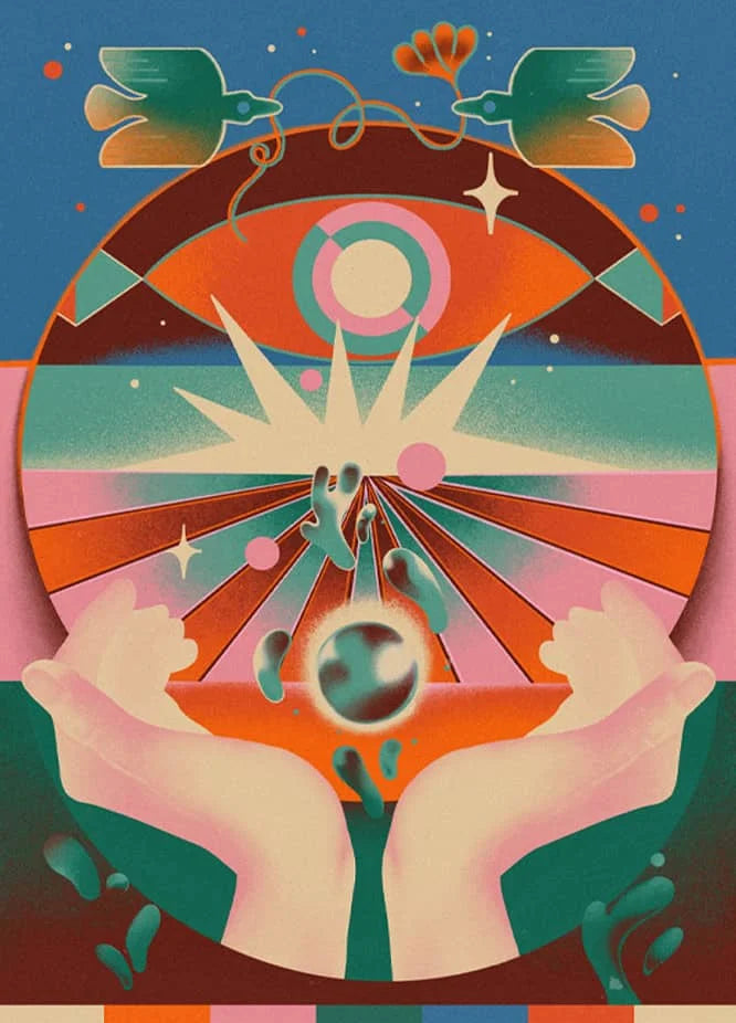 Abstract Futurism Canvas Wall Art | Dark Geometry Retro Print Canvas Wall Art Print Peaceful Pleasures Health and Wellness wg46-15 50X70cm Unframed