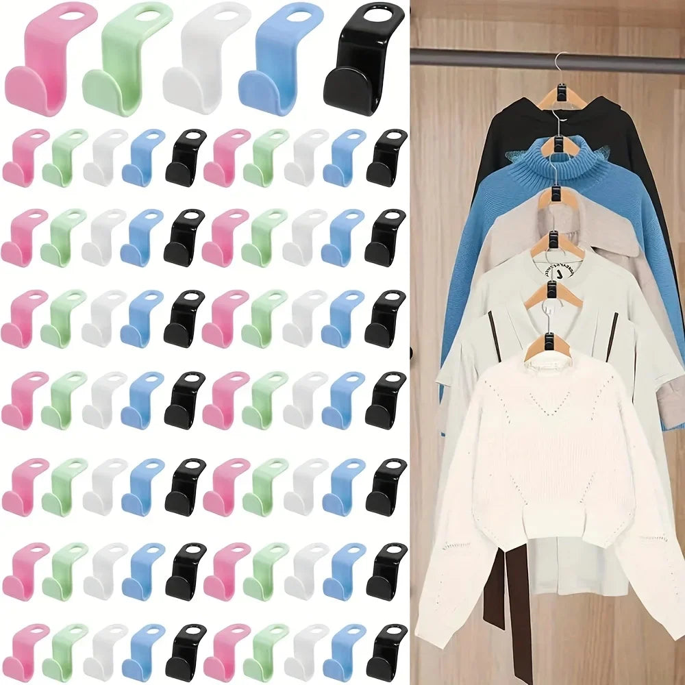 10-Pack Cascading Hanger Hooks | Closet Space Saver Organizer