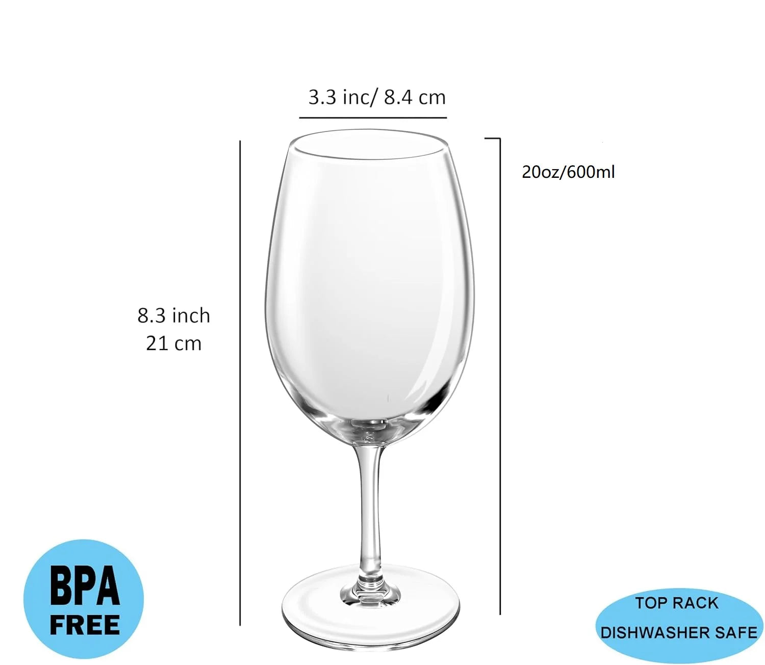 Unbreakable Wine Glasses 20oz Shatterproof Reusable Drink Glassware For Indoor Outdoor Drinkware Travel Pool Camping Picnic Peaceful Pleasures Health and Wellness
