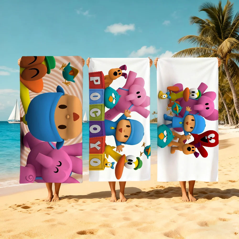 Pocoyo Cartoon Quick-Dry Beach Towel | Soft Pool & Travel Towel