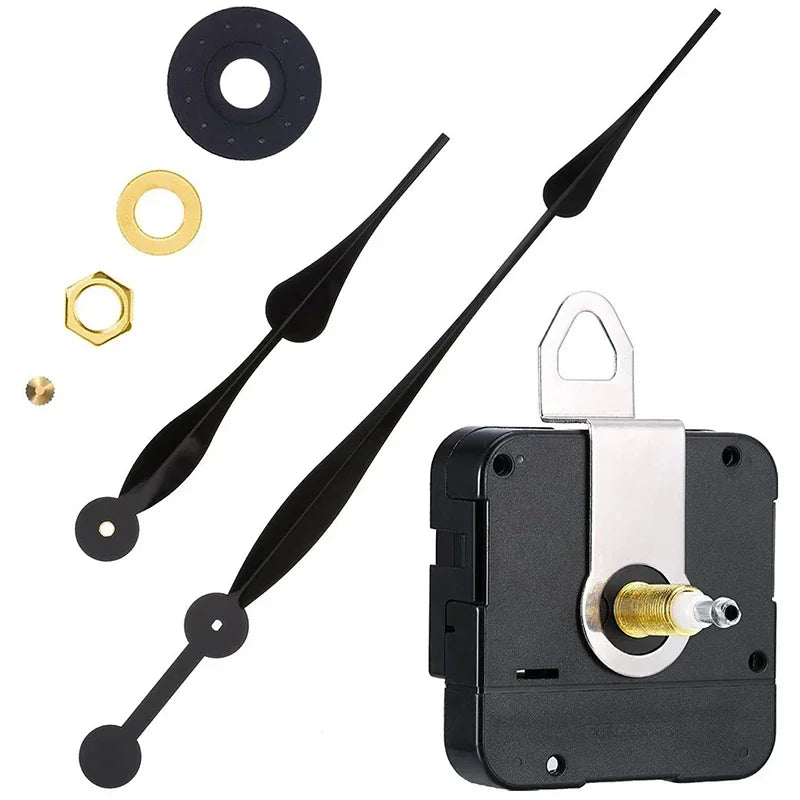 High Torque Quartz Wall Clock Movement Silent DIY Clock Mechanism 30cm Long Metal Clock Needle Large Torque Movement Parts Peaceful Pleasures Health and Wellness