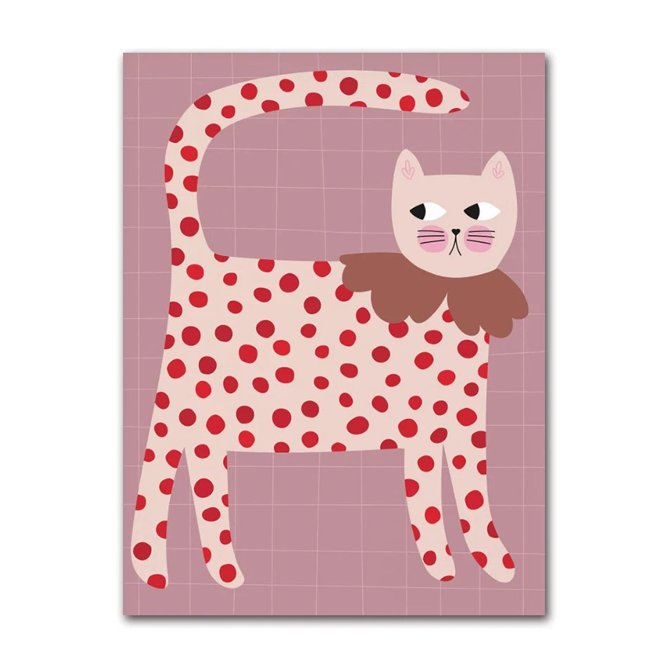Cute Animals Canvas Print – Kids Nursery Wall Art Poster